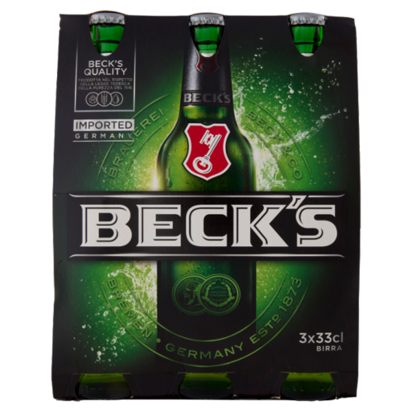 BECK'S Birra pilsner tedesca bottiglia 3x33cl