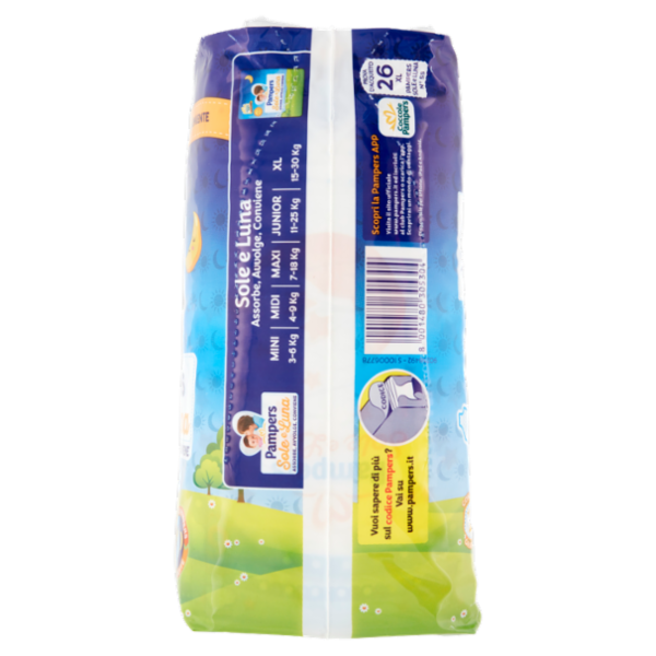 Pampers Sole e Luna 6 XL 26 pz