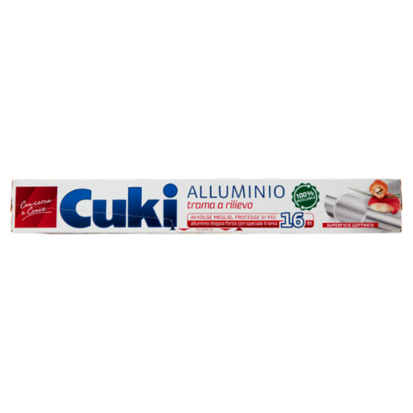 Cuki Conserva e Cuoce Alluminio Trama a rilievo Superficie Goffrata 16 m