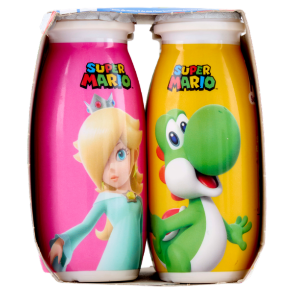 ACTIMEL SuperMario, Yogurt da Bere con Vit B6 e D per il Sistema Immunitario, gusto fragola, 4X100G