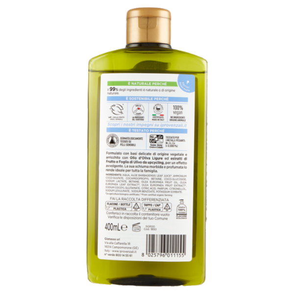 I Provenzali Bagnodoccia Erboristico Ulivo Ligure 400 mL