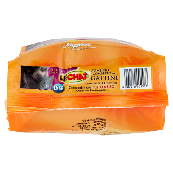 LeChat Croccantini Junior Pollo Fresco e Riso 1-12 mesi 1,5 kg