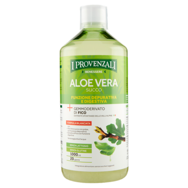 I Provenzali Benessere Aloe Vera Succo Funzione Depurativa e Digestiva 1000 ml
